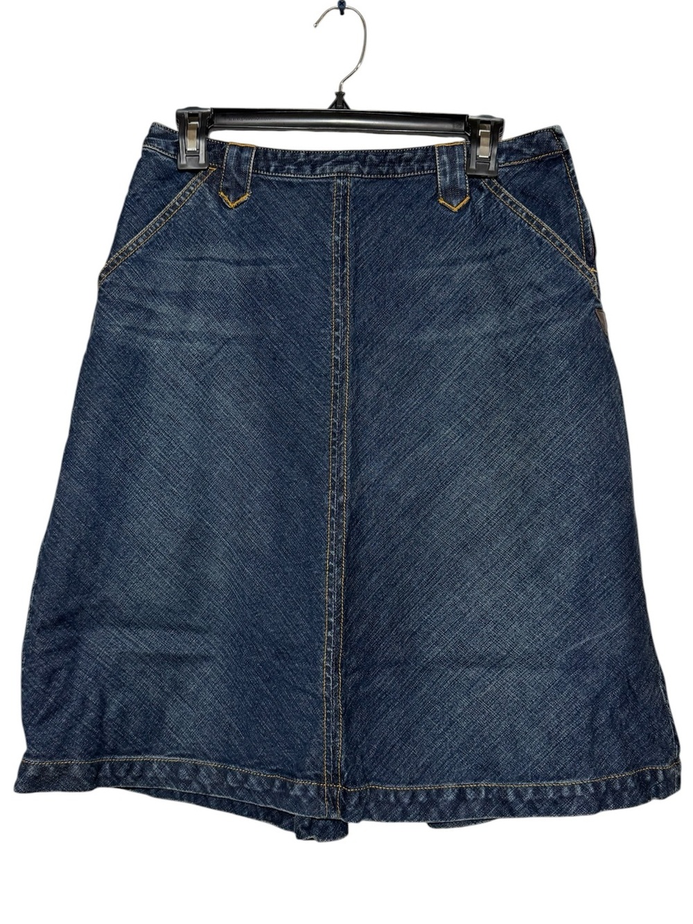 Tommy Hilfiger Vintage Denim Jean Skirt Size 4 Y2K 90s Grunge Modest Knee Length